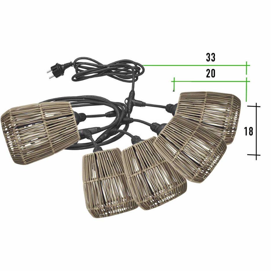 outdoor lichterkette beige modern polyrattan lampenschirme soulbirdee onlineshop prhome aussenbeleuchtung