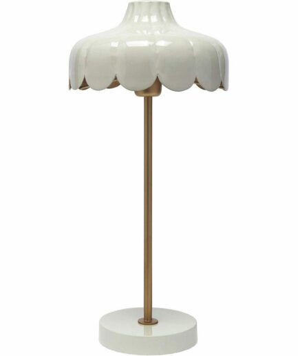 Tischlampe Vintage Landhaus Beige Metall Gold retro Soulbirdee Onlineshop Blume Blüte Design Form