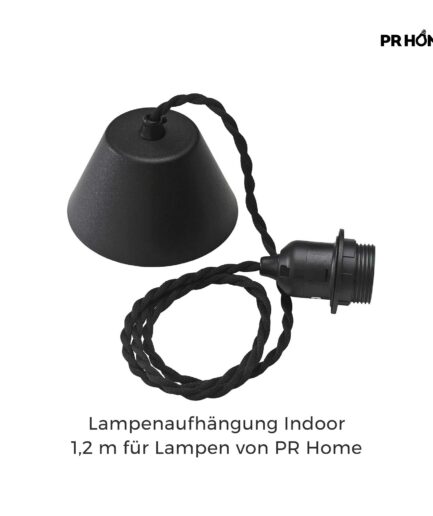 Lampenaufhängung schwarz