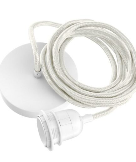 Deckenmontage Lampenkabel Textilmantel E27 Fassung Weiss Soulbirdee Onlineshop