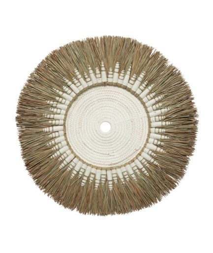 Zauberhafte Makramee-Wanddeko im marokkanischen Boho-Chic ♥ Handgeknüpft aus heller Baumwolle und Raffia | Deko-Highlight | Soulbirdee Shop