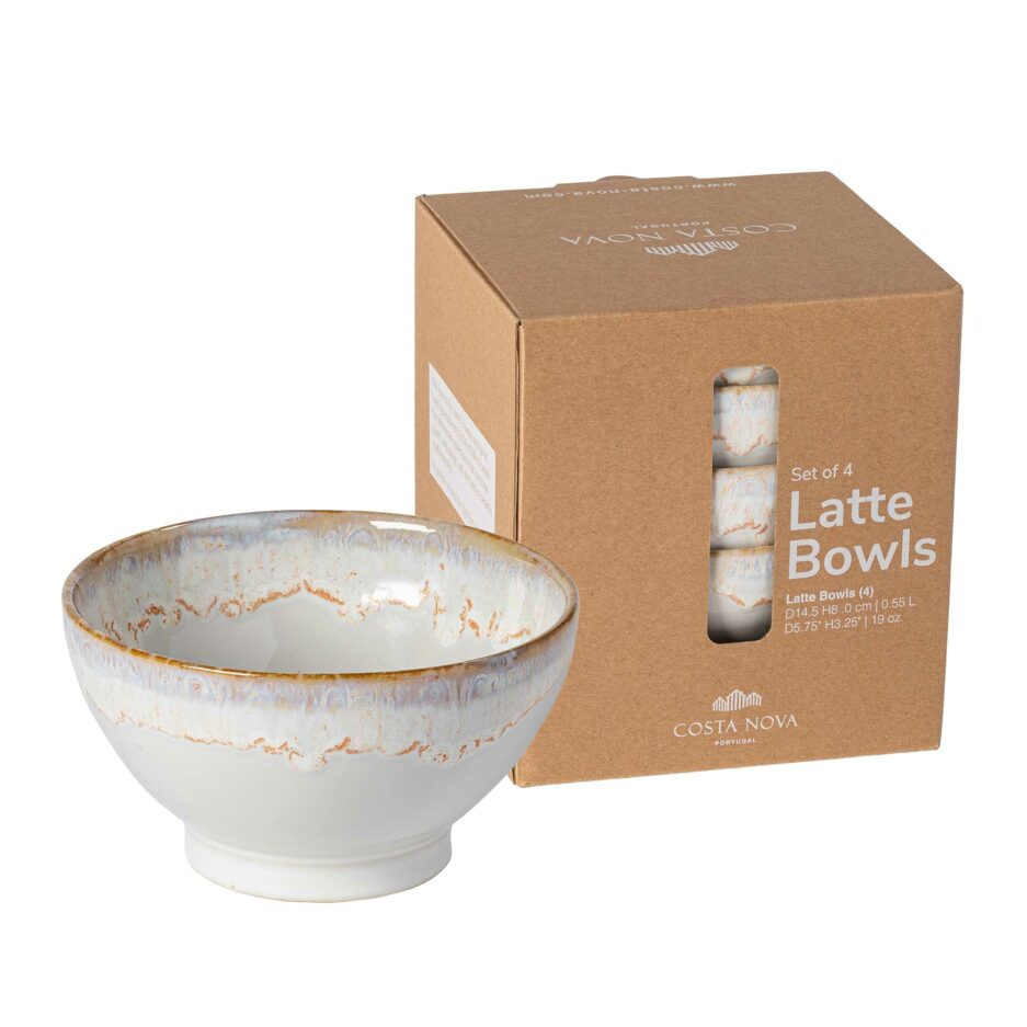 Lattebowls Tassen Cup 4er Set Costa Nova Portugal Beige Neutral Ibiza Geschirr Soulbirdee Onlineshop