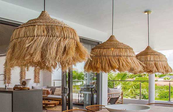 Lampe kaufen Pendellampe Pendelleuchte Hängelampe Boho Ibiza Style Bali Lampenshop Onlineshop Soulbirdee Hotel Restaurant Bar B2B Beleuchtung Terrasse