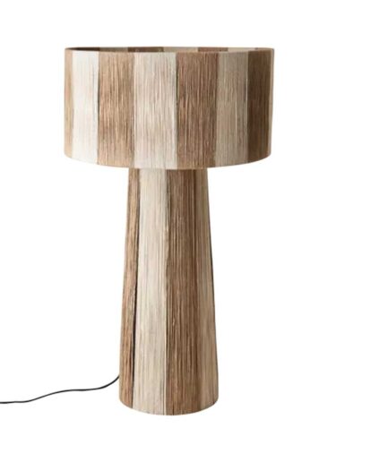 Tischlampe Streifen Beige Jute Affari Ibiza Mallorca Soulbirdee Onlineshop