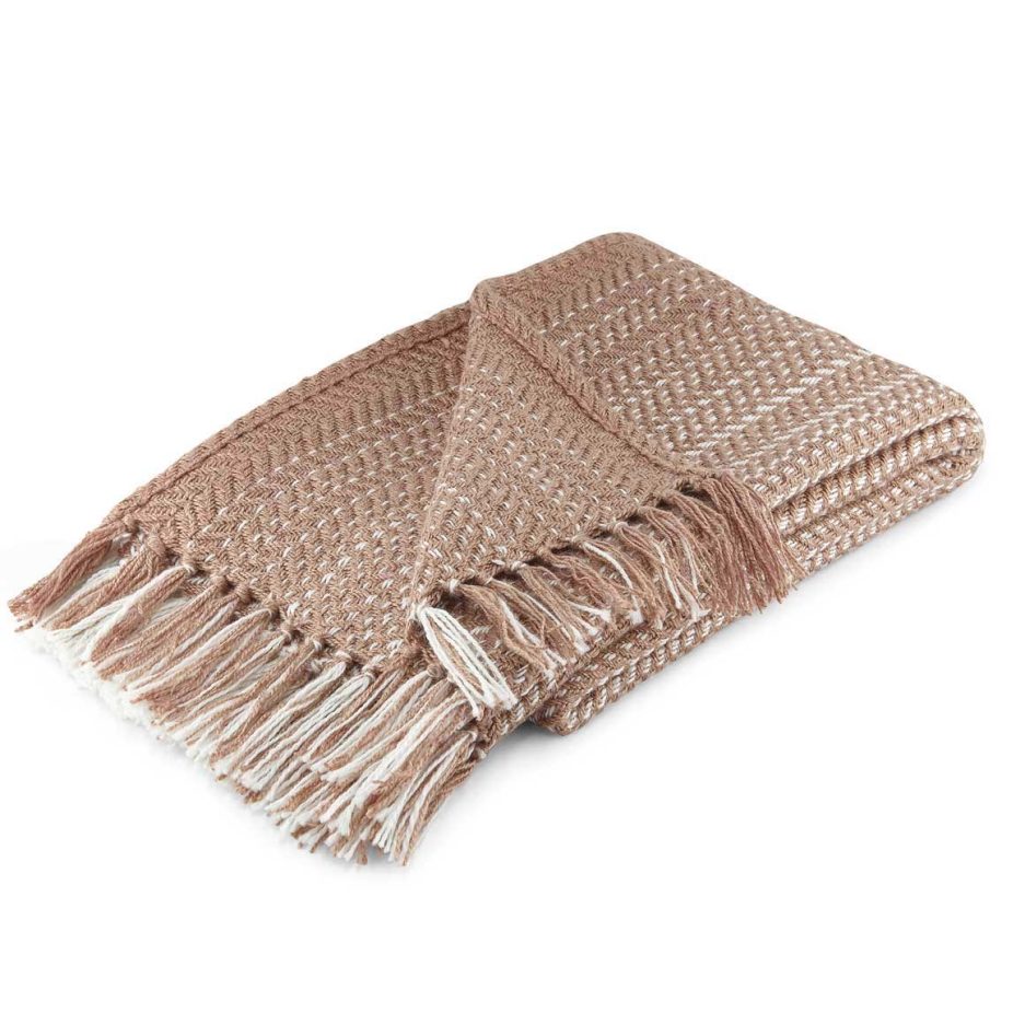Waschbare Wohndecke Creme Beige Sofadecke Kuscheldecke nordisch fischgrät Fransen 175x125 cm Wohnzimmer Decke Sofa alltagstauglich | Kuscheldecke kaufen im Soulbirdee Onlineshop