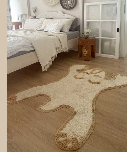 schlafzimmer deko teppich nachttisch bett wohnen zuhause soulbirdee onlineshop