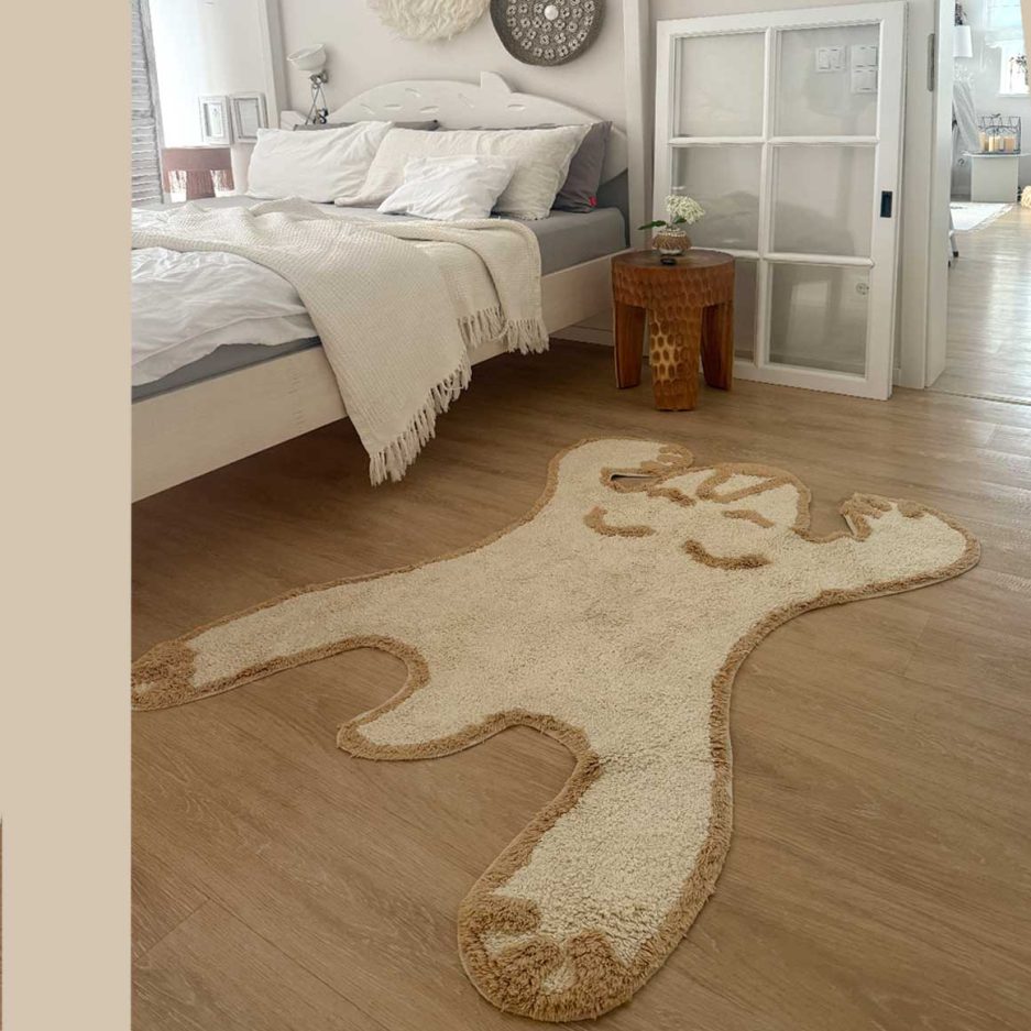 schlafzimmer deko teppich nachttisch bett wohnen zuhause soulbirdee onlineshop