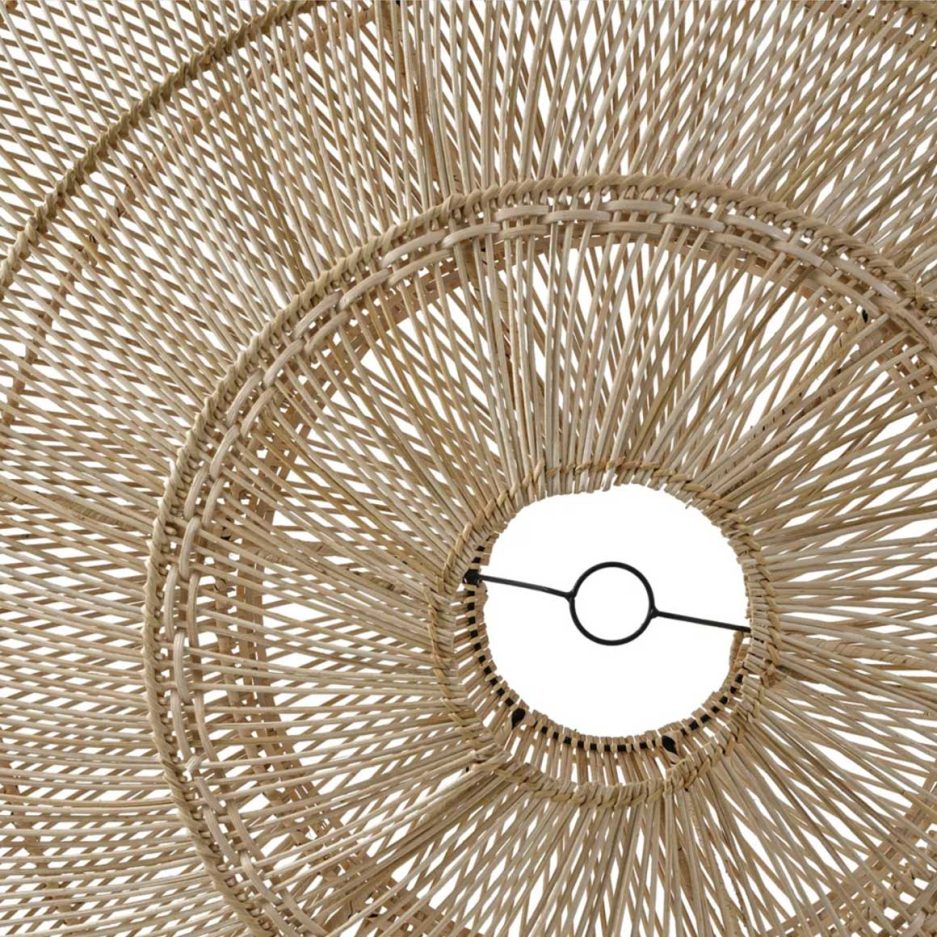 Rattan Lampenschirm | unten geflecht unterseite | Lampenschirm groß XL XXL | Hängelampe Lampenschirm | Lampe kaufen | Soulbirdee Lampenshop
