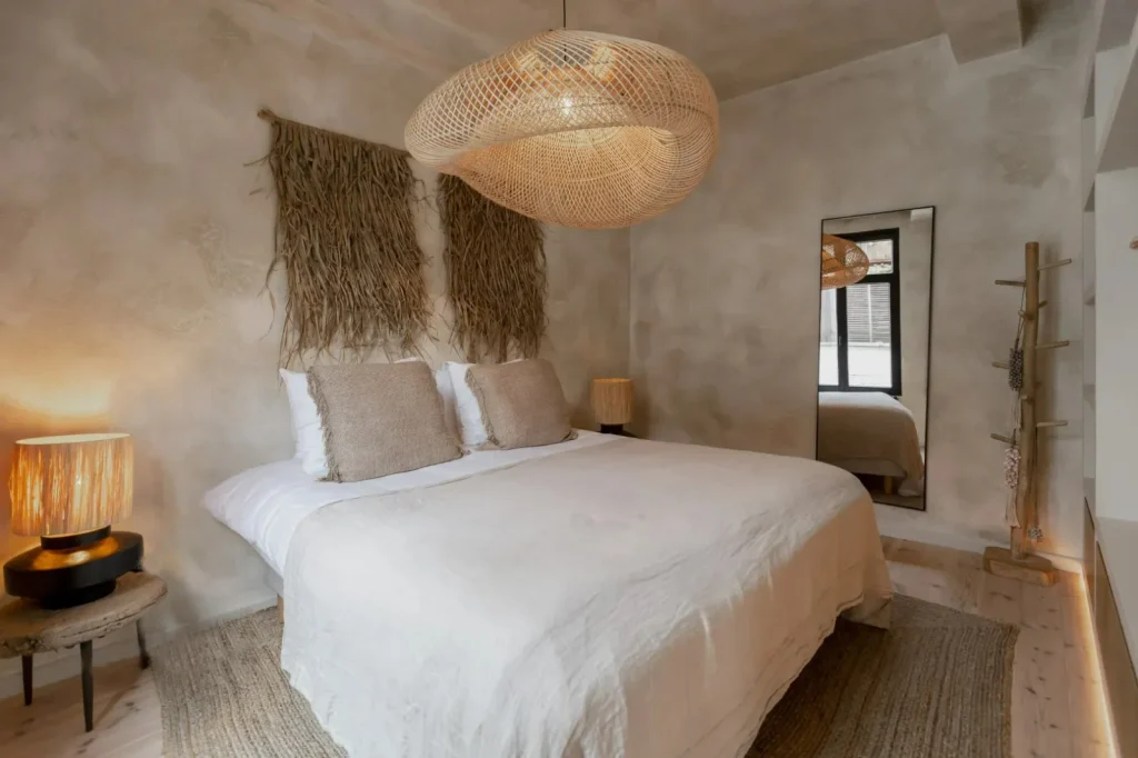 Lampe Lampenschirm Rattan Rattanlampe Groß XL XXL Schlafzimmer Hotel Boutique Restaurant Bar
