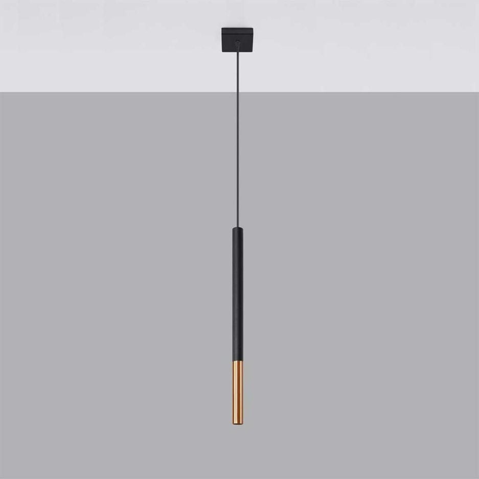 pendelleuchte lampe hängeleuchte soulbirdee onlineshop bar restaurant hängelampe lampe mozaica stab form modern minimalistisch lampenshop lampe kaufen schwarz kupfer sollux