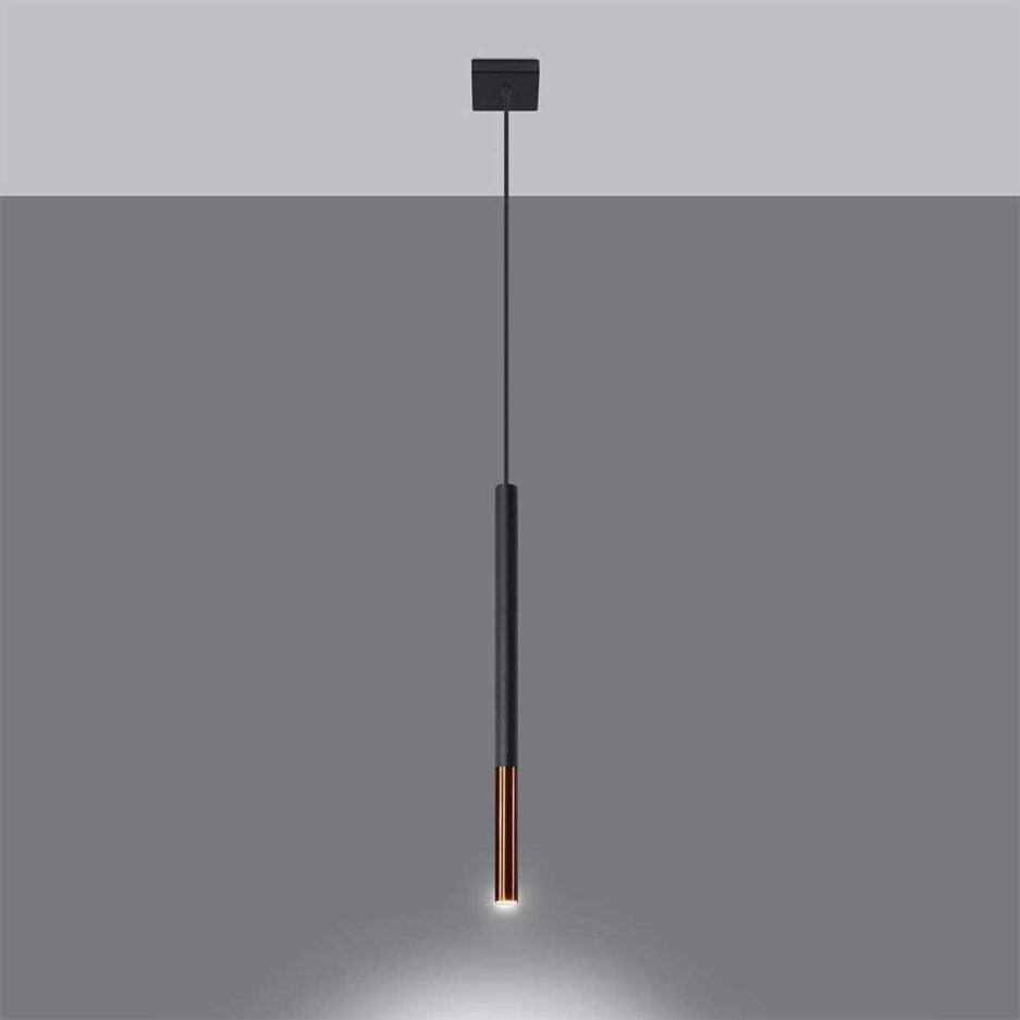 pendelleuchte lampe hängeleuchte punktbeleuchtung bar restaurant hängelampe lampe mozaica stab form modern minimalistisch soulbirdee onlineshop lampenshop lampe kaufen schwarz kupfer sollux