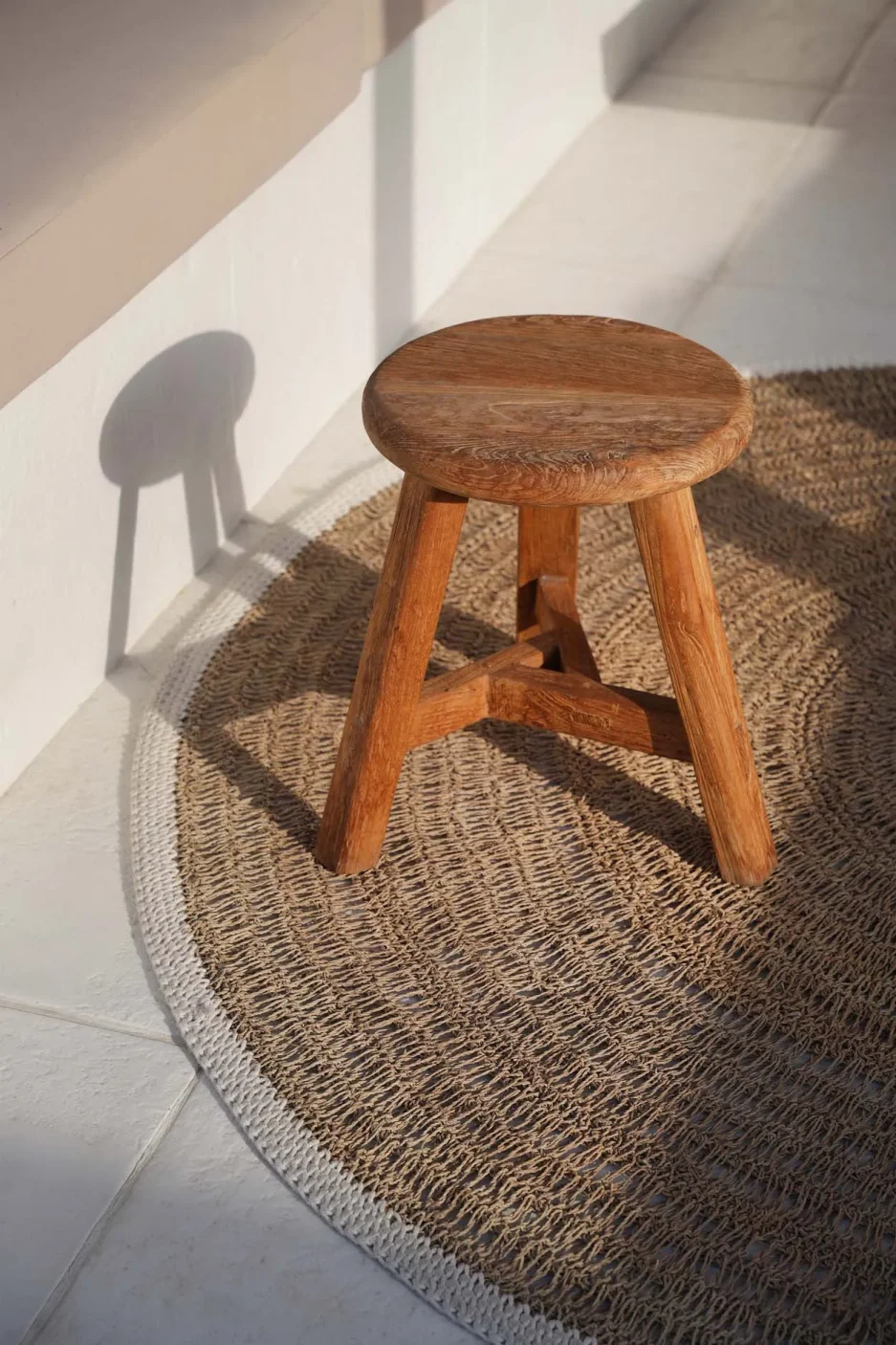 Kleiner Holzhocker fürs Bad Schlafzimmer, Küche Flur Hocker, Beistelltisch, Sitzgelegenheit & Deko Holzmöbel Soulbirdee Onlineshop