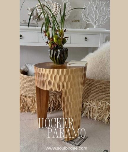 hocker beistelltisch wohnzimmer tisch holz paramo boho möbel naturmaterial nachhaltig soulbirdee onlineshop bazar bizar bali Boho Style