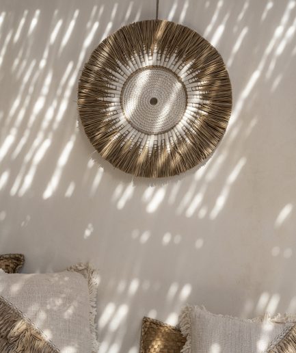 wanddeko macramee weiss marokkanisch-rund soulbirdee onlineshop