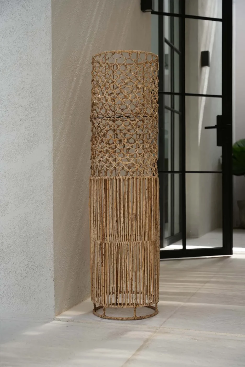 Lampenschirm XXL Hängelampe Bodenleuchte Pendelleuchte XL Stehlampe Boho-Lampenschirm für Decke oder Boden Soulbirdee-Shop Naturmaterial