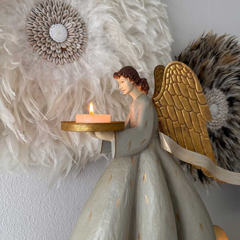 engelfiguren engel gesicht handgemacht meander vintage advent landhaus deko soulbirdee shop