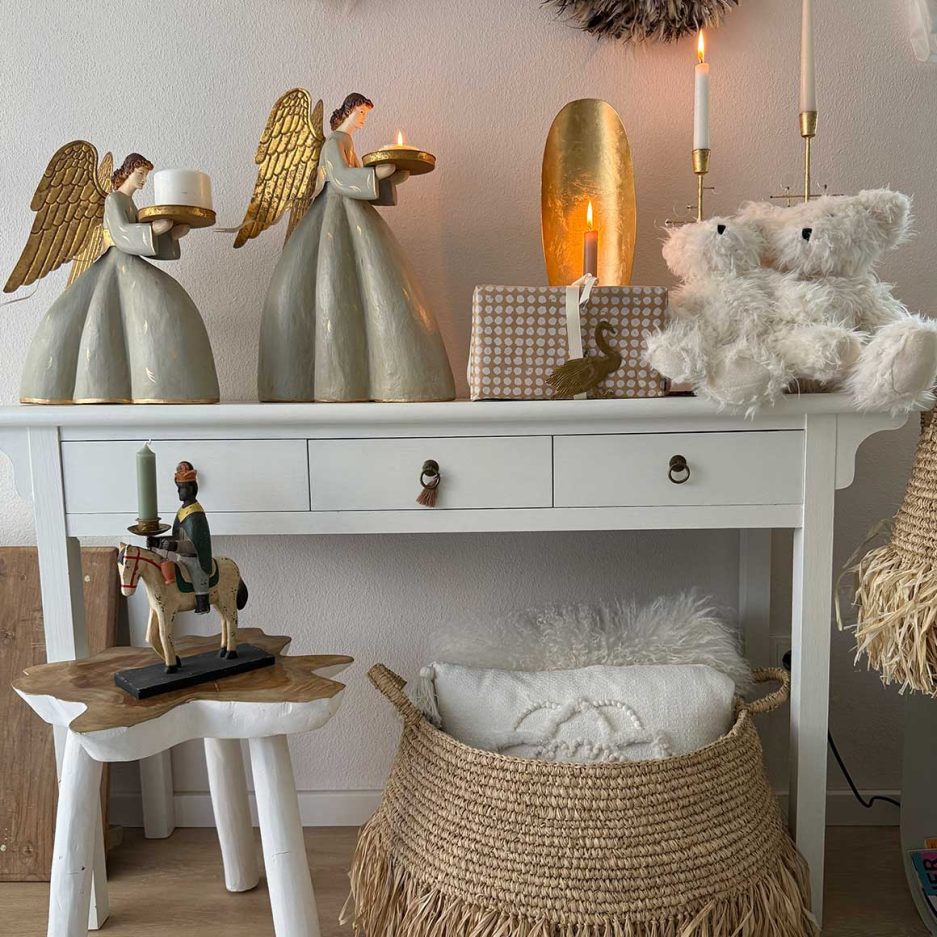 engelfiguren engel schutzengel kerzenständer vintage landhaus deko soulbirdee onlineshop
