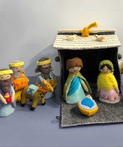 krippe figuren set deko weihnachtsdeko Advent Krippenfiguren spielen filz adventsdeko kinder soulbirdee onlineshop