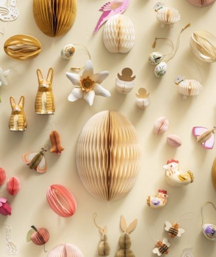 Osterdeko 2026 Bungalow DK Soulbirdee Onlineshop Kollektion neu Lamm Schaf Ostern deko Papier Dekoanhänger hängend