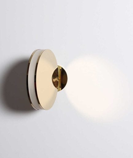 Exklusive Wandleuchte Gold MYRA von Baccaris Paris ★ Rund, flach, Spiegelgold, dimmbar, LED ★ Luxuriöses Design für stilvolles Licht & modernes Ambiente
