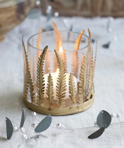 Weldaad teelicht farn gold deko soulbirdee onlineshop